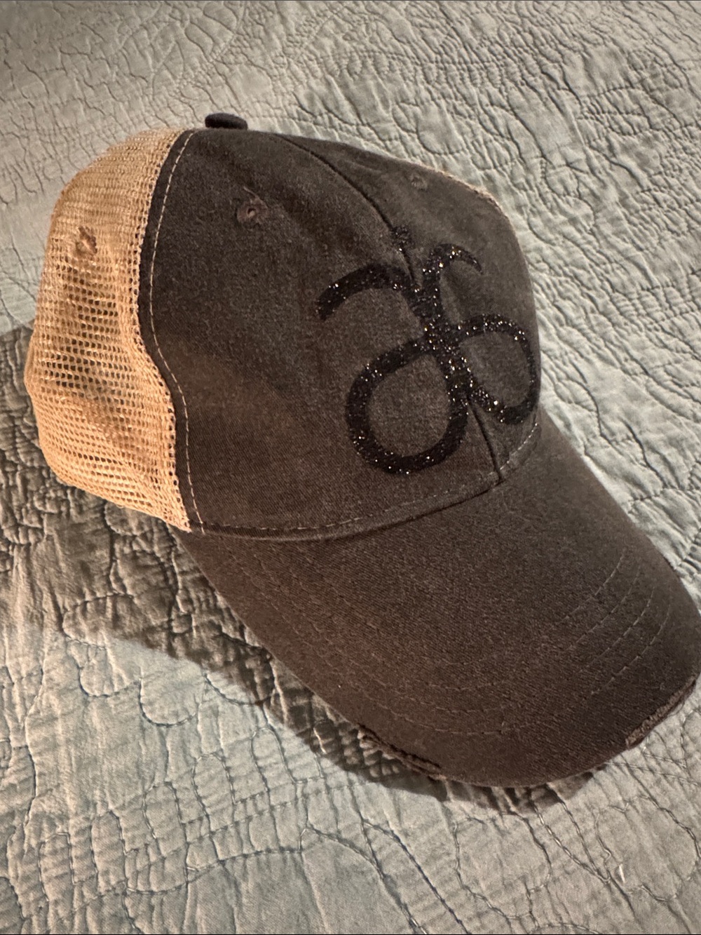 Arbonne Black Front with Tan Mesh Trucker Hat